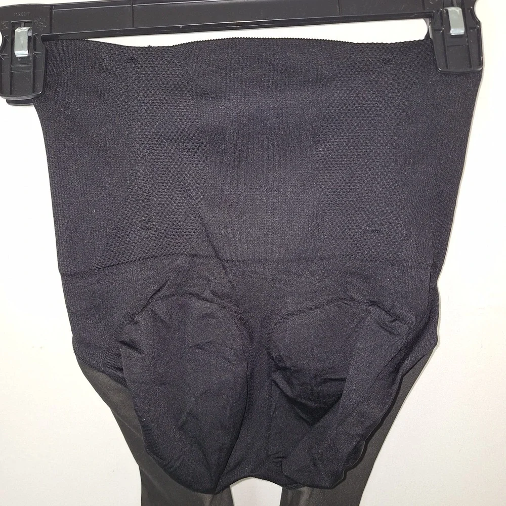 Y2K Soft Girl Layering Compression Shaping High Waist Footed Tights Black S
